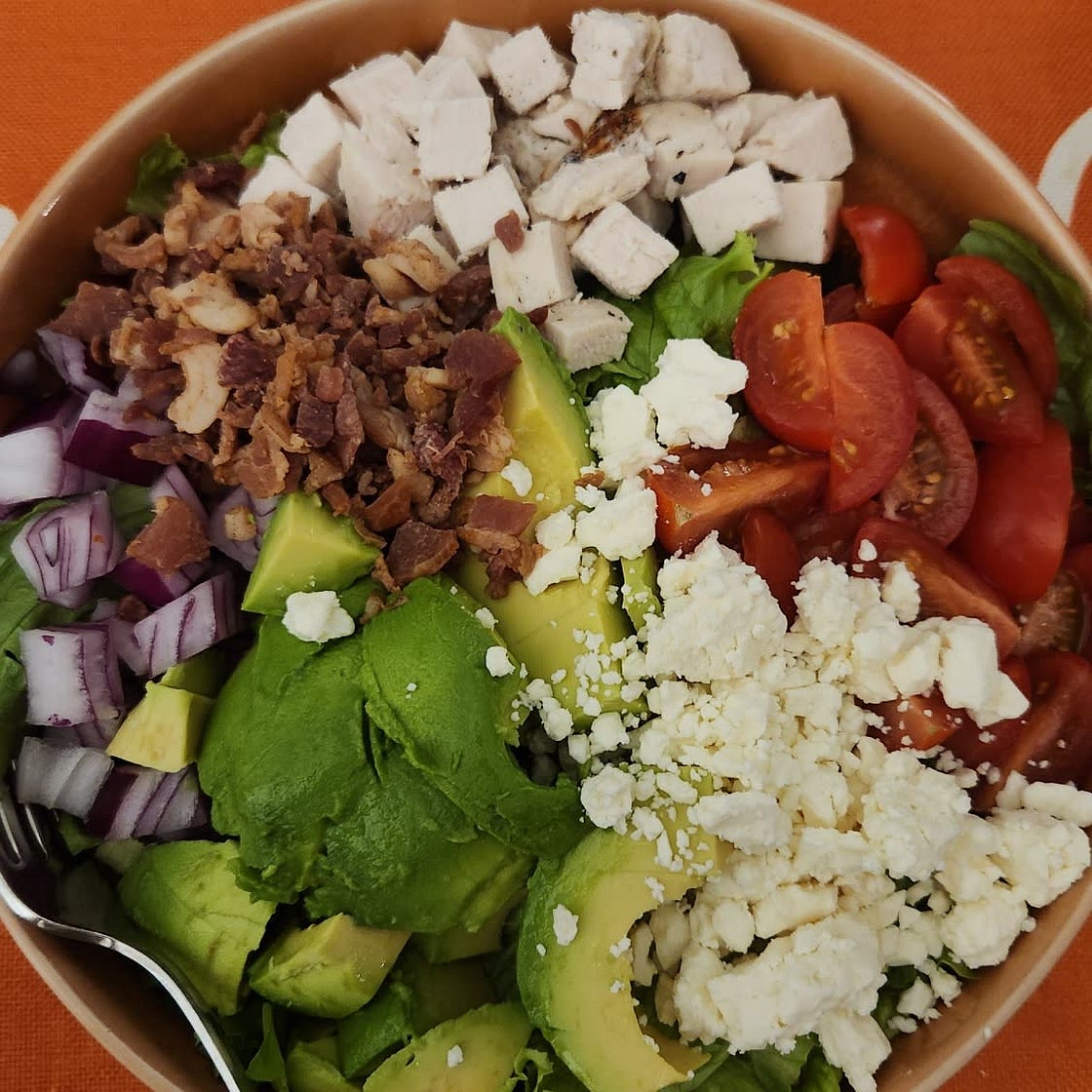 BLT Balsamic Chicken Avocado Salad