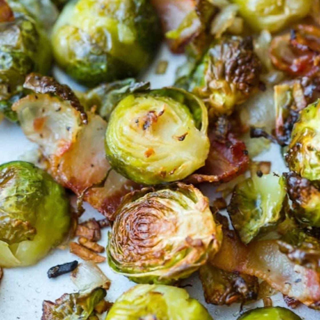 Bacon and shallot Brussel sprouts