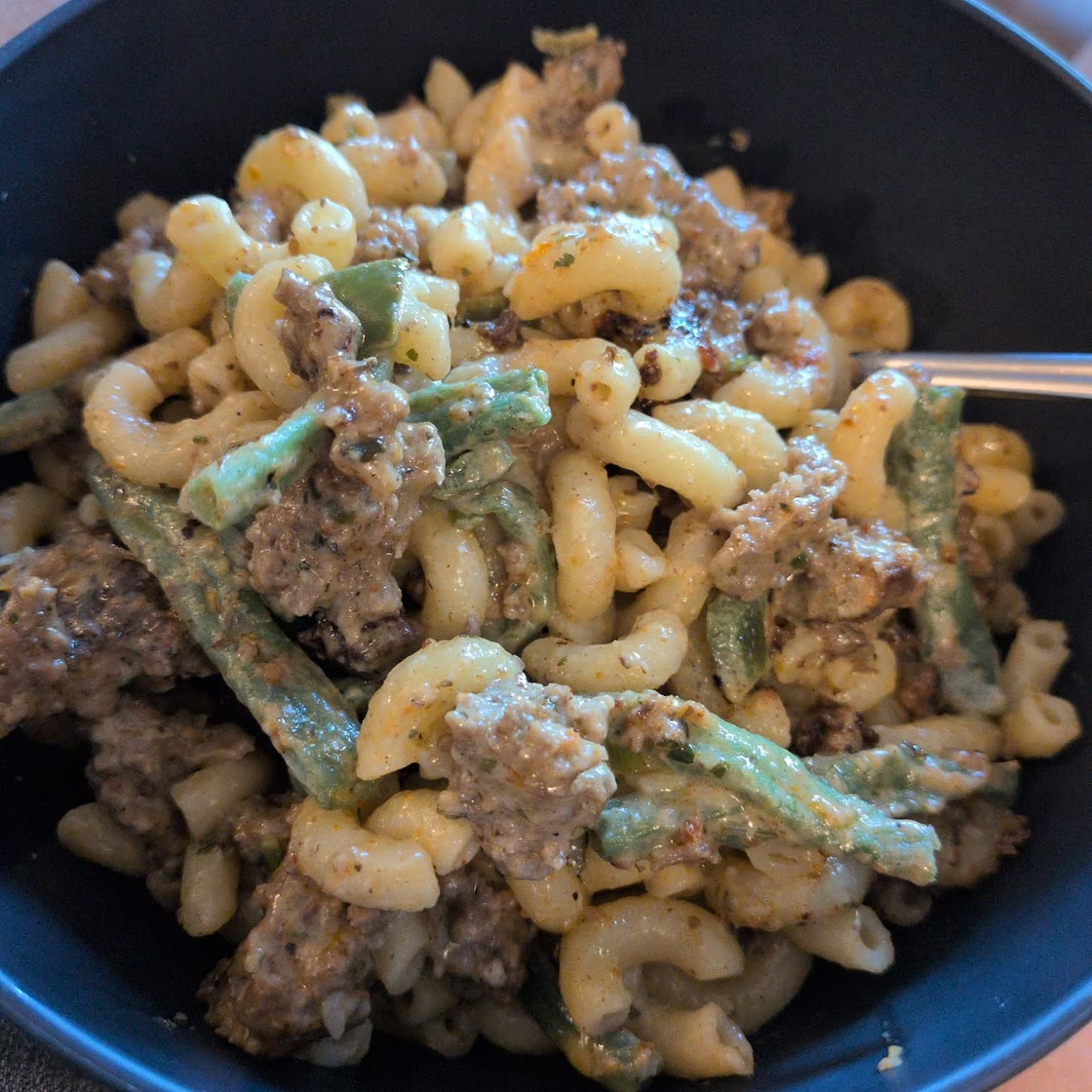 Creamy Ground Beef Taco Pasta