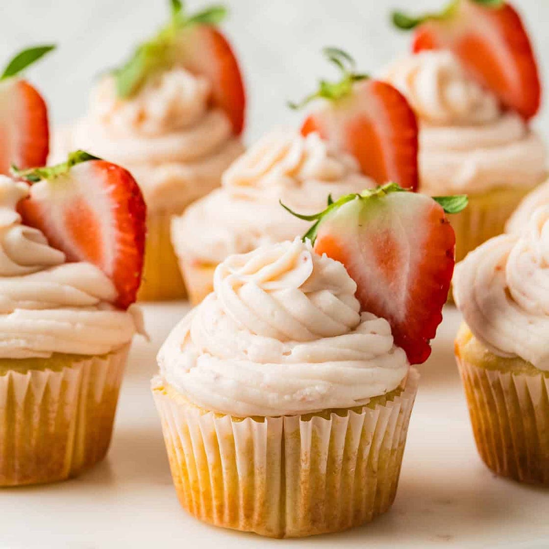 Strawberry Cupcakes with Cream Cheese Frosting