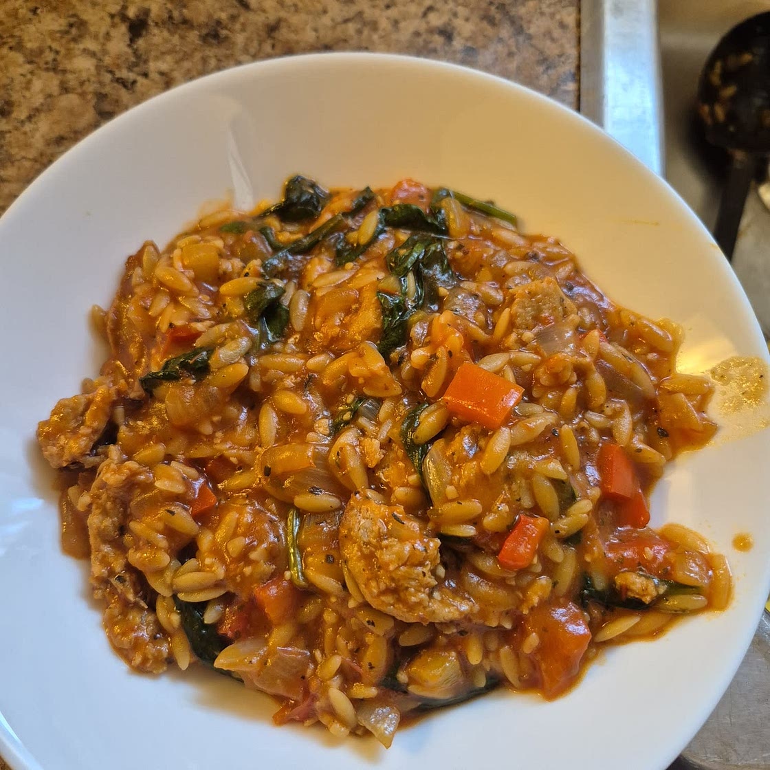 One-Pan Italian Sausage and Orzo Pasta