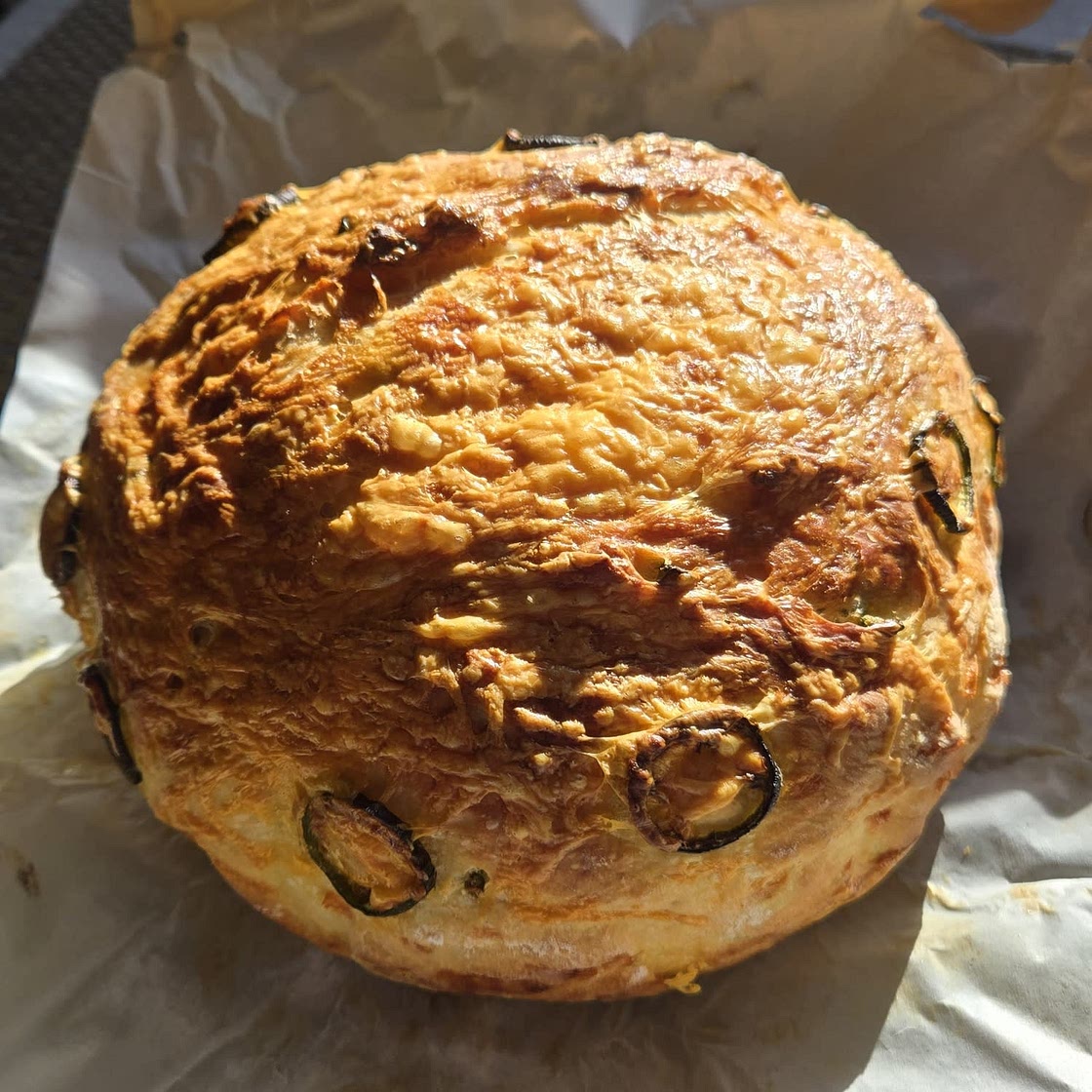 Jalapeno Cheddar Dutch Oven Bread