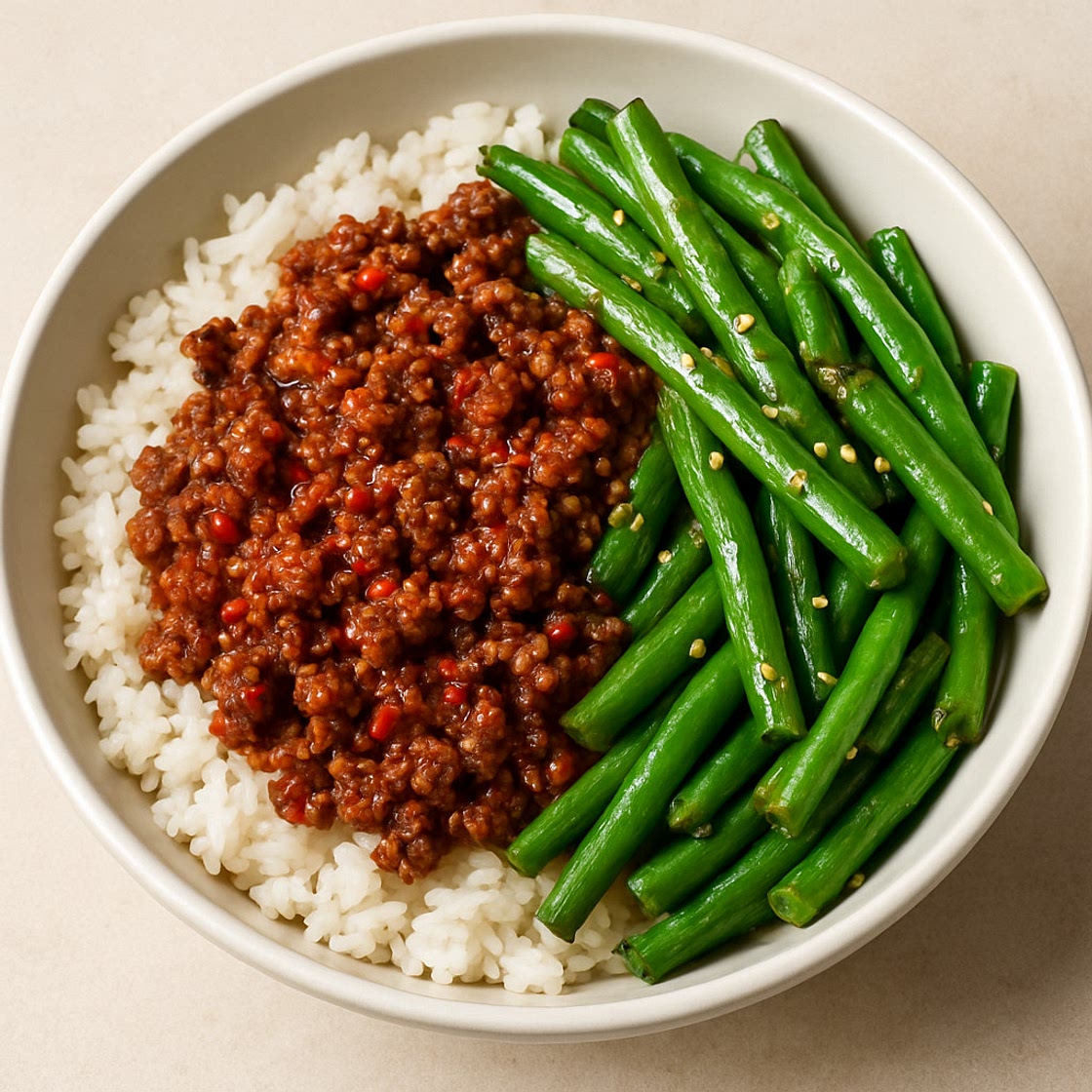 Sweet Chili Beef & Green Bean Bowls