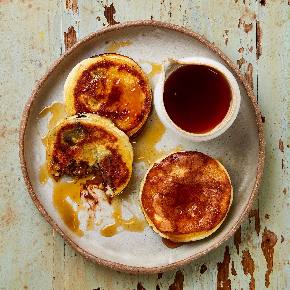 Stuffed souffle pancakes - Nicola Lamb