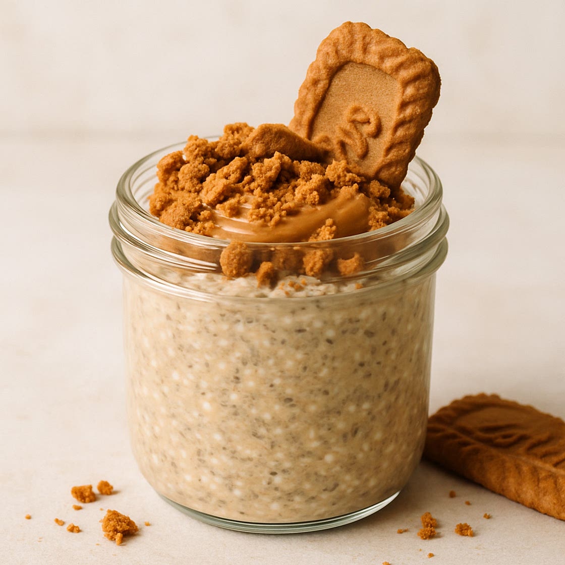 Biscoff Overnight Protein Oats