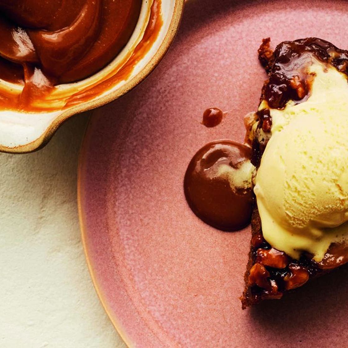 Upside-Down Sticky Pear and Walnut Cake Recipe - Nicola Lamb