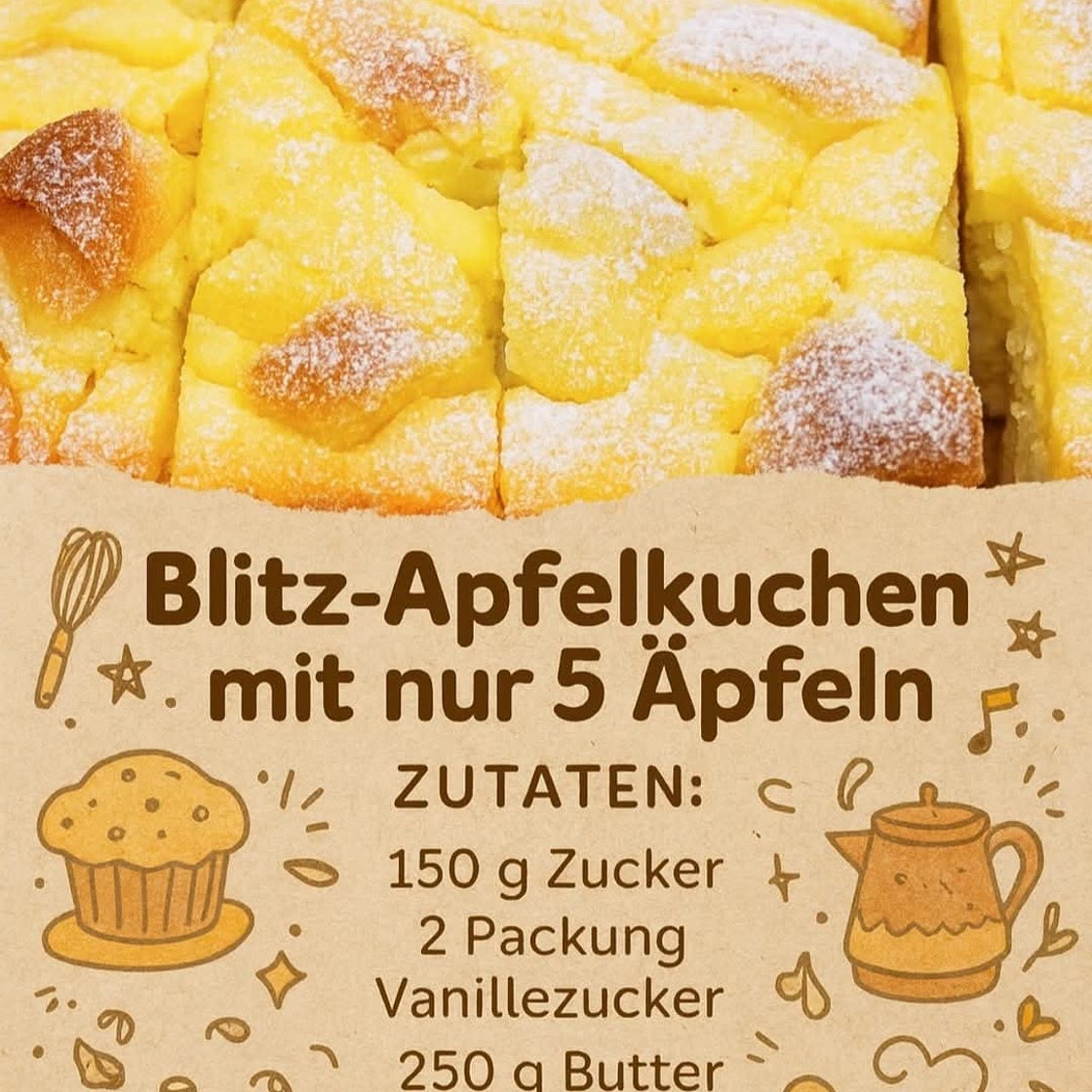 Blitz-Apfelkuchen