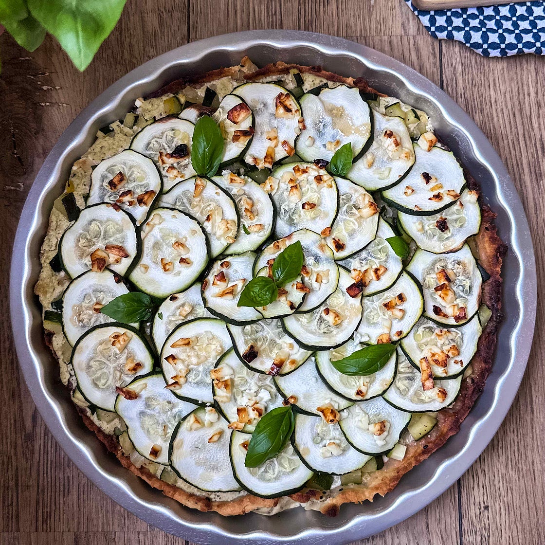 Tarte protéinée courgette fêta 