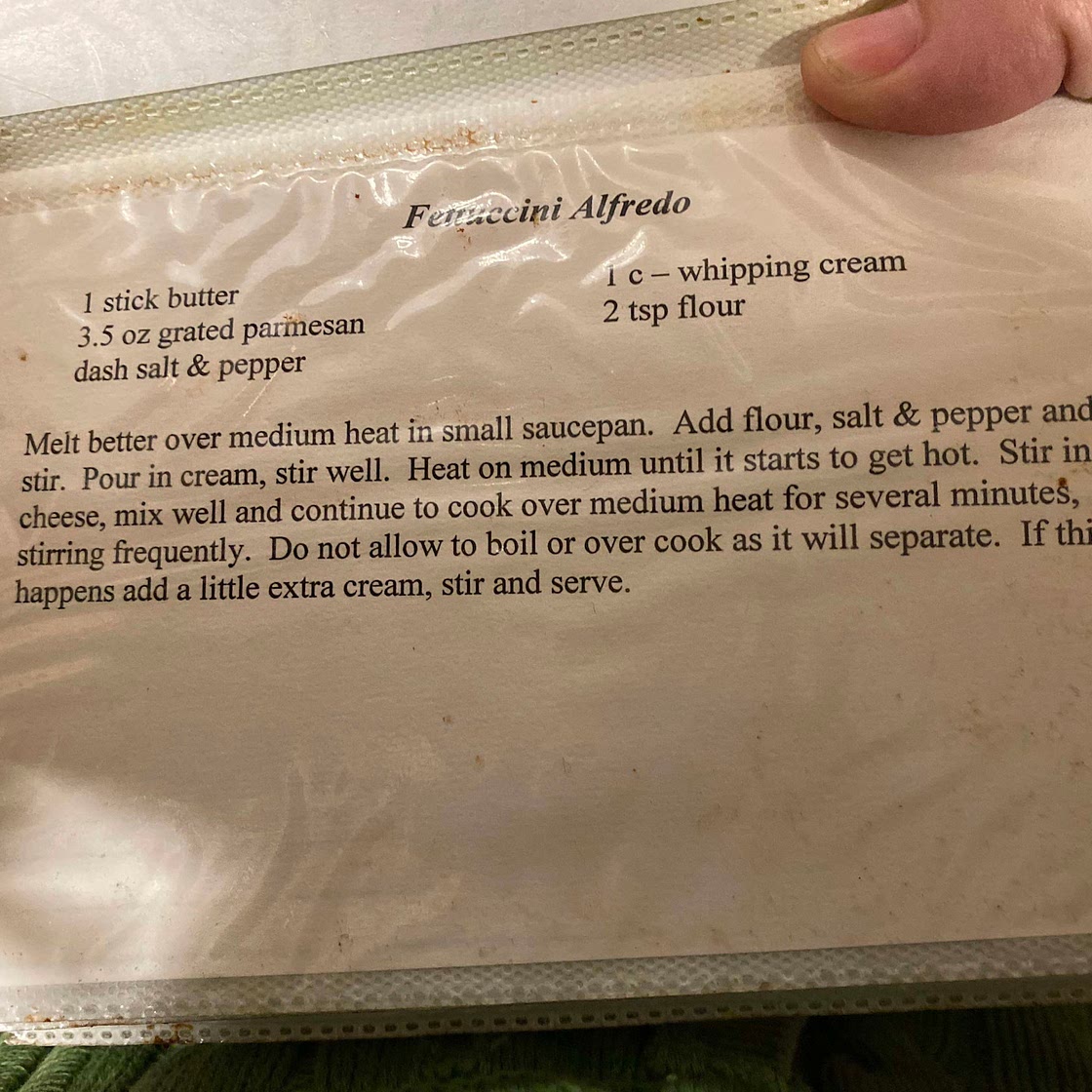Fettuccine Alfredo Sauce
