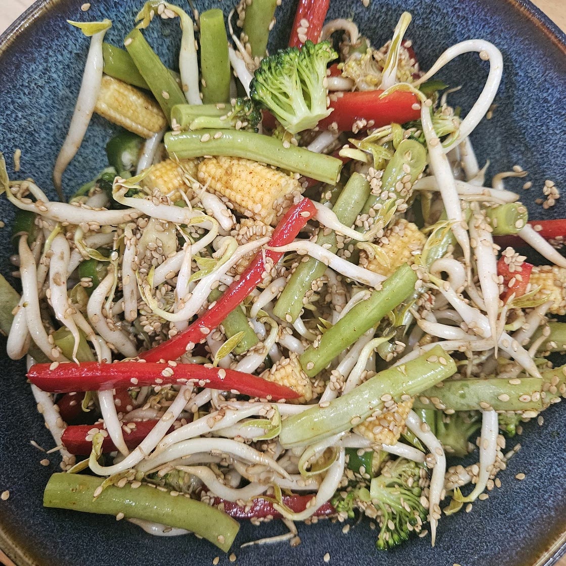 Asian Broccoli Salad in a Sweet Smoky Chilli Sauce