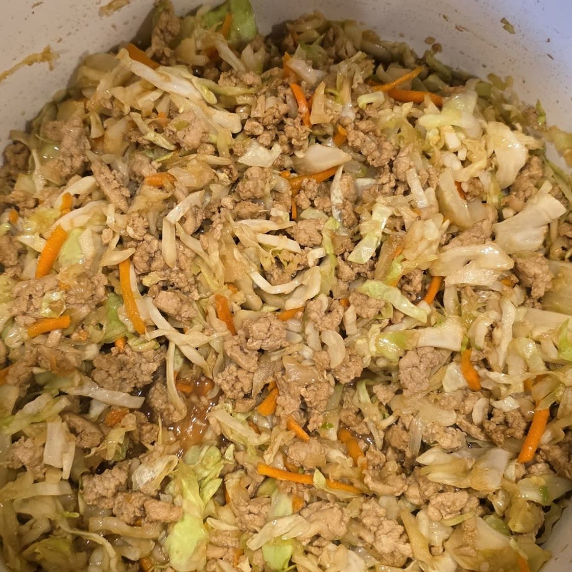 Egg roll in a bowl