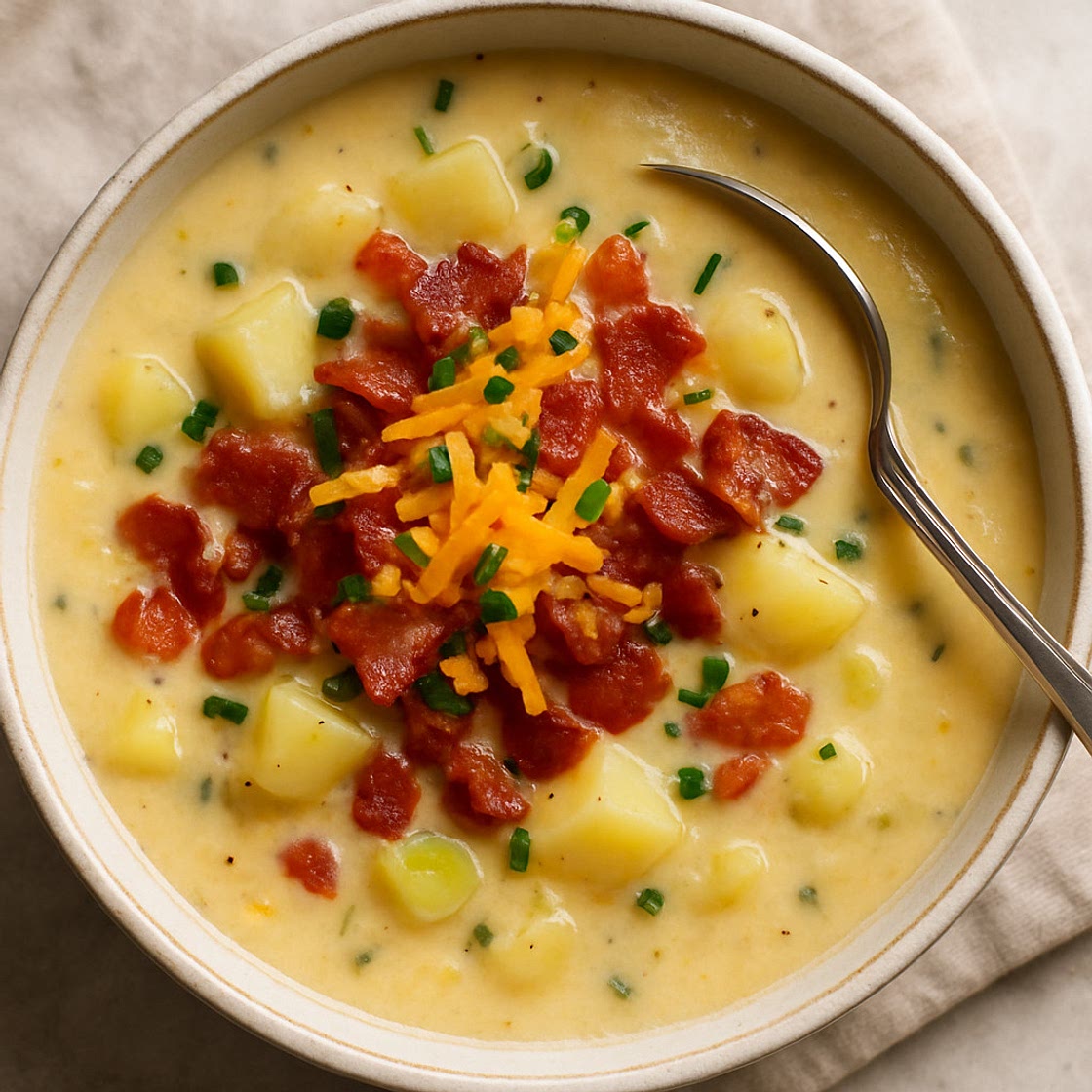 Potato, Leek, Bacon & Cheddar Soup