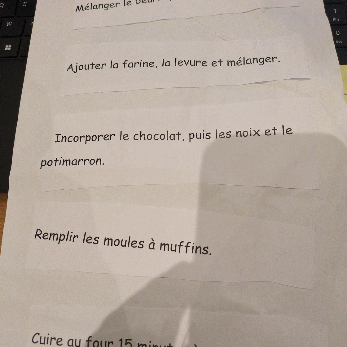 Muffins au potimarron, chocolat, noix