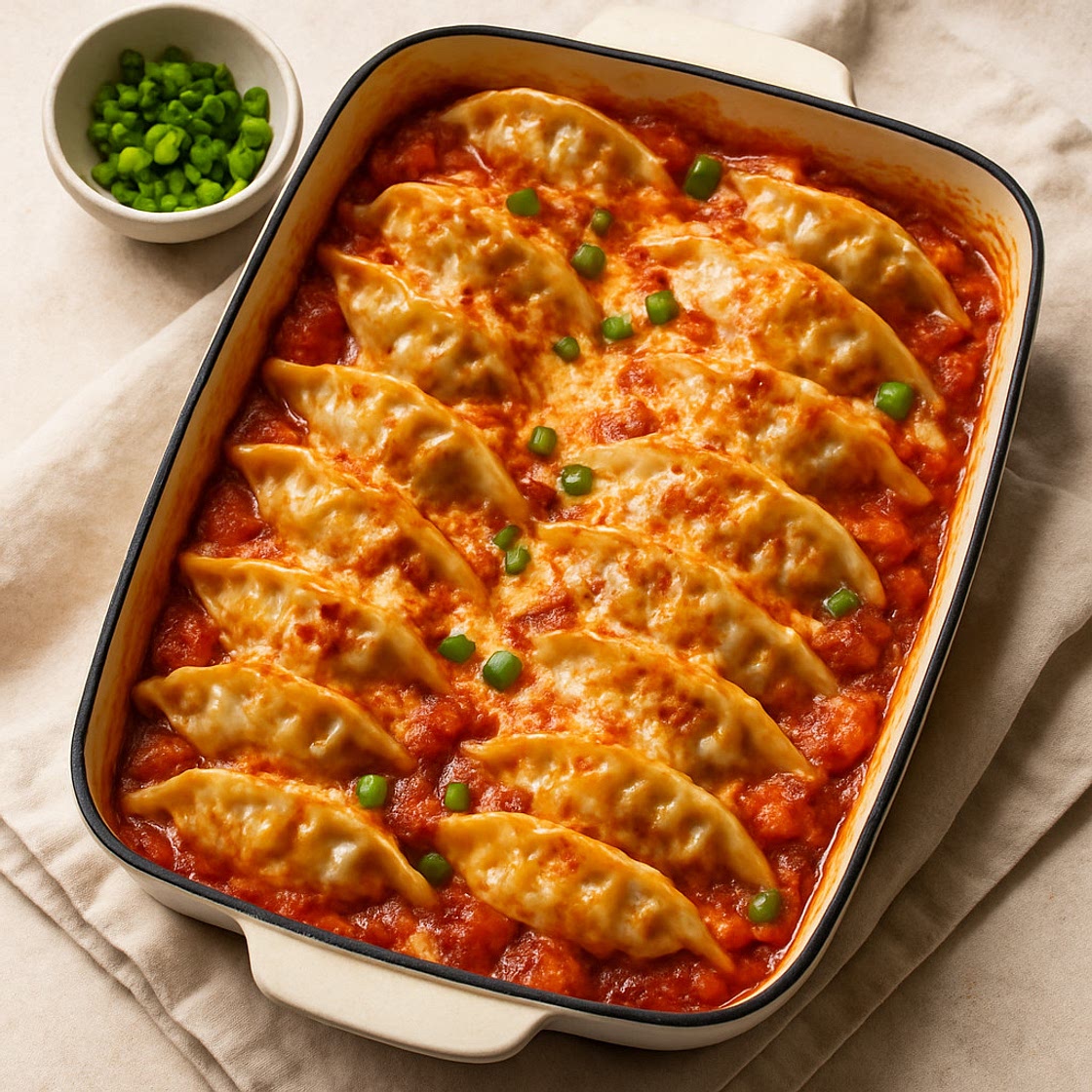 One-Pan Viral Dumpling Bake