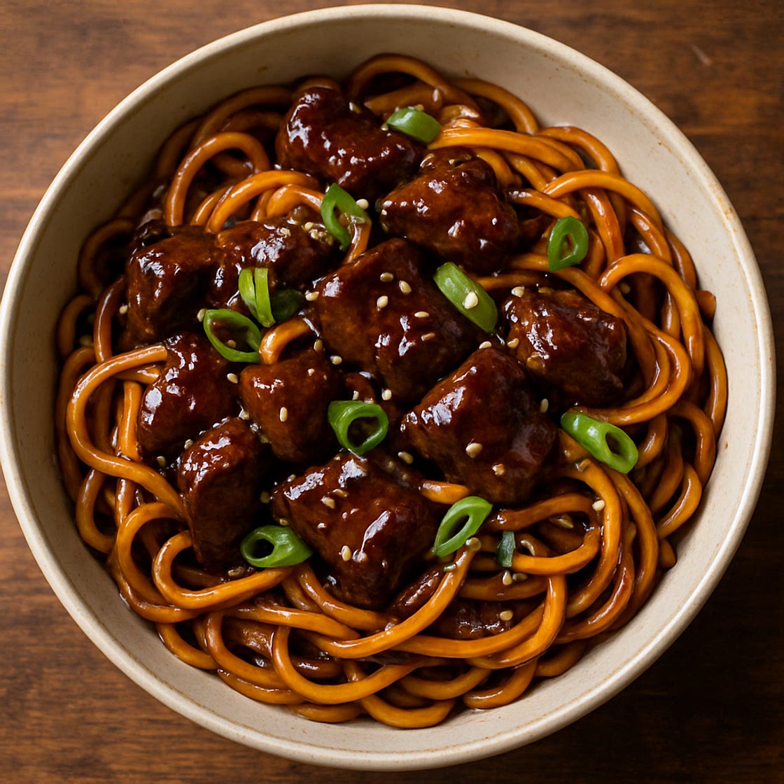 Sticky Hoisin Beef Noodles