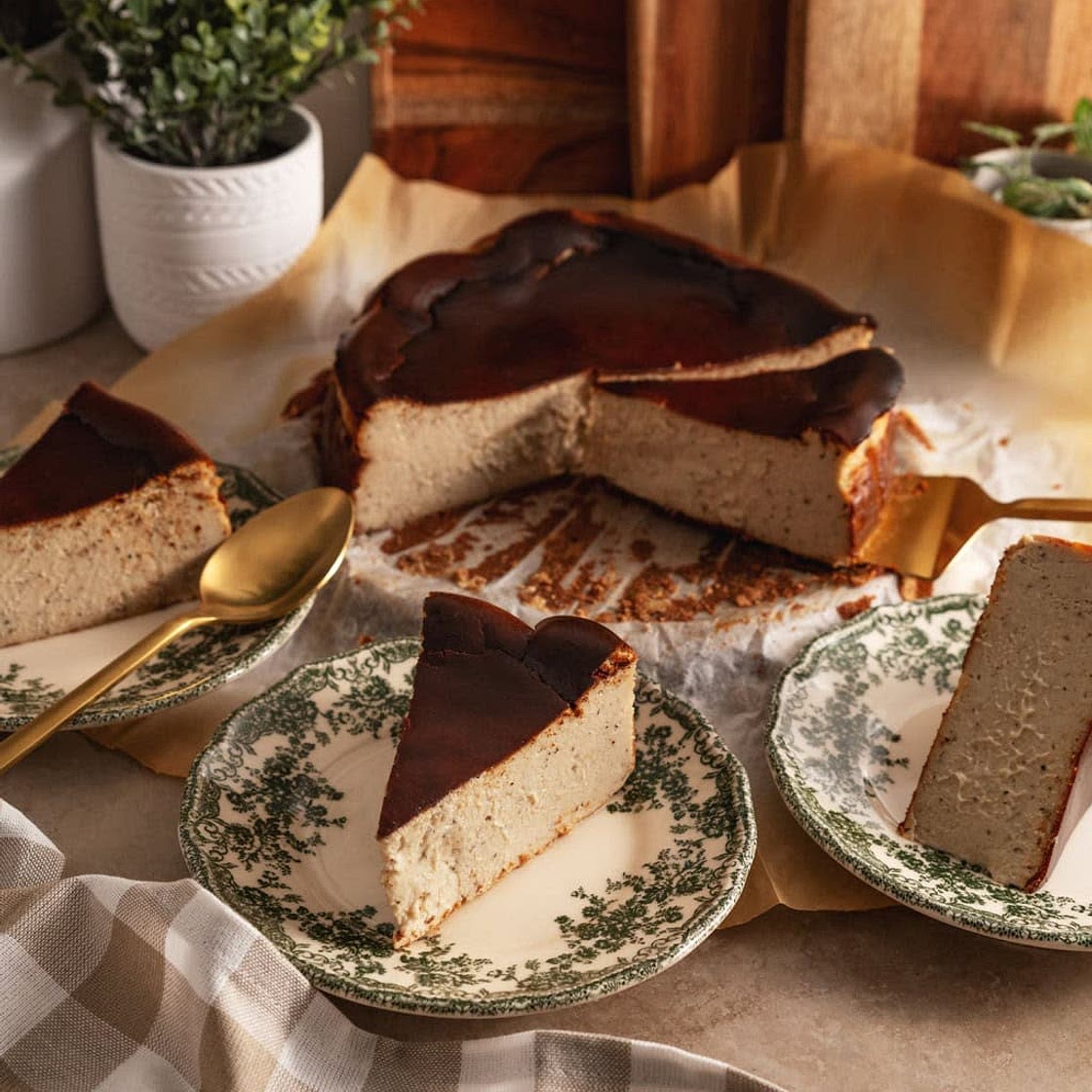 Earl Grey Basque Cheesecake