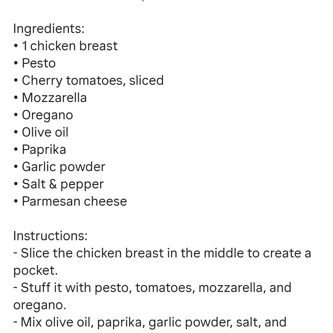 Stuff chicken breast and spinach salad