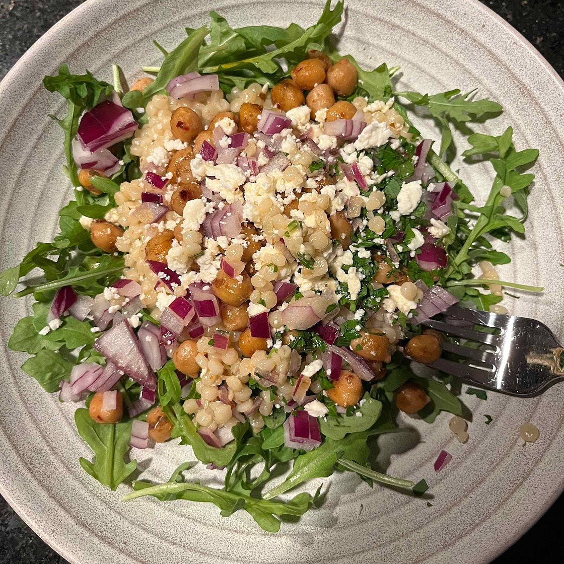 Couscous Salad with Sun Dried Tomato and Feta