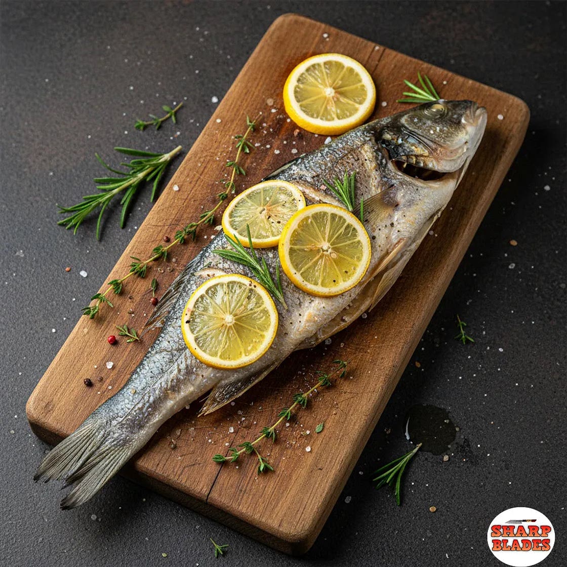 Whole Roast Fish with Lemon & Herbs | Easy Gourmet Recipe | Sharp Blades