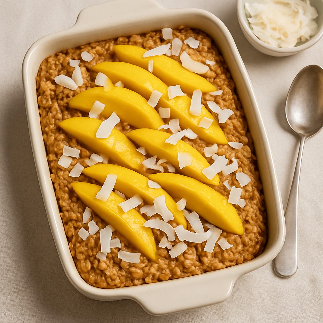 Mango & Coconut Oat Bake