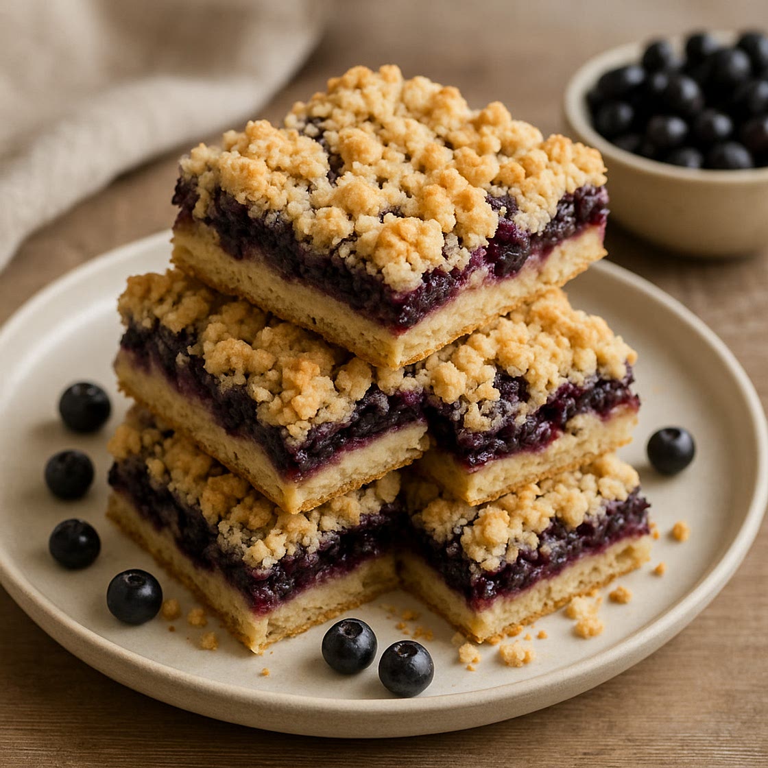 Huckleberry Crumb Bars