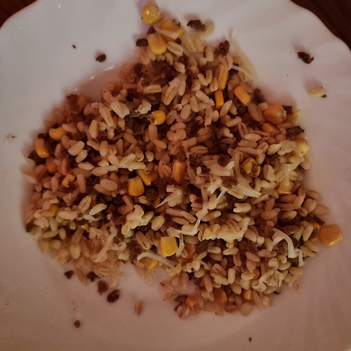 Hack mit Mais und Ebly