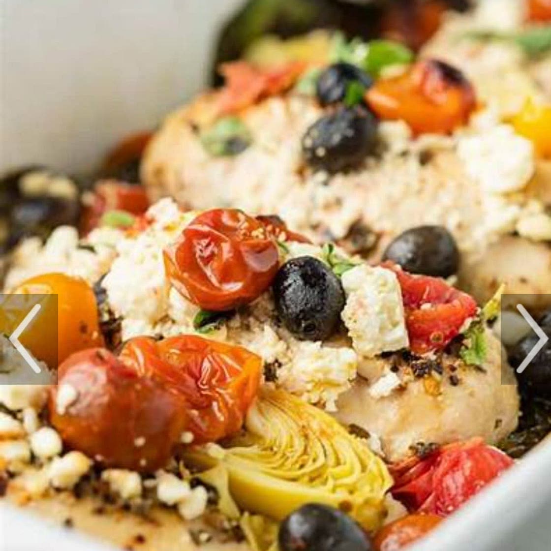 Mediterranean Artichoke Chicken Skillet