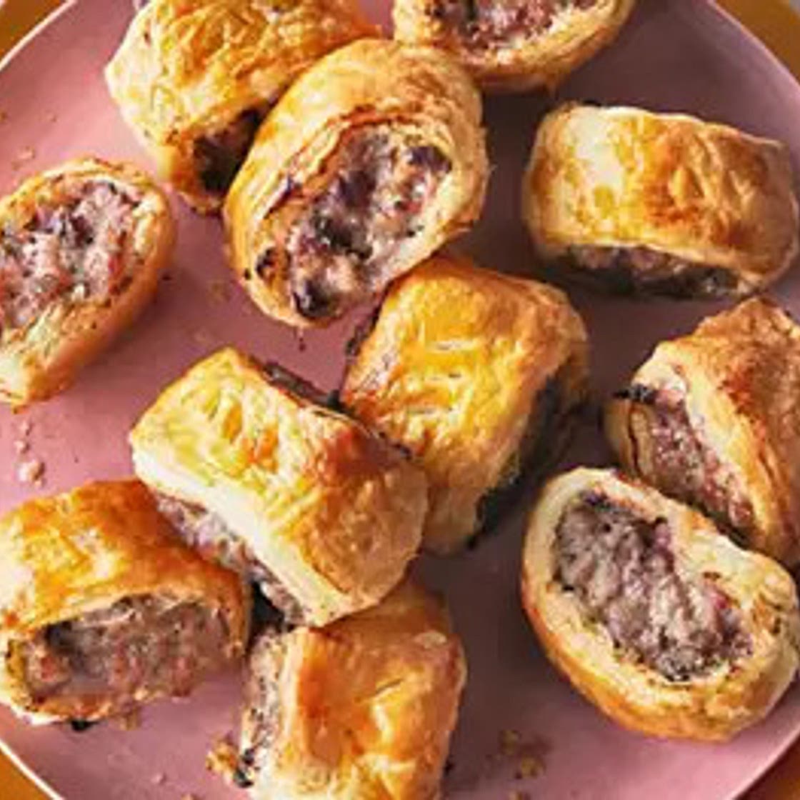 Pork and cranberry sausage rolls