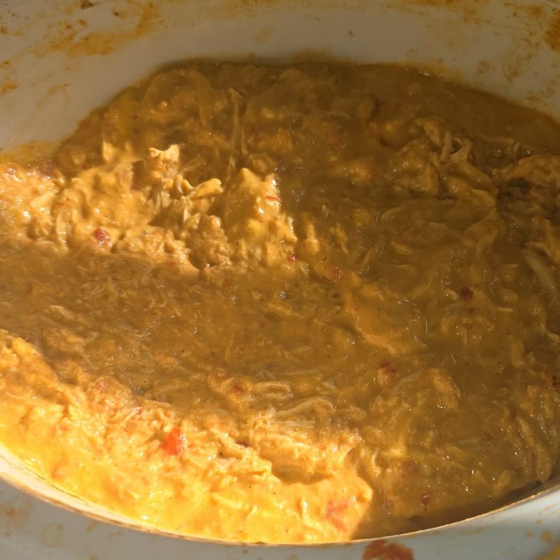 Slow Cooker Queso Chicken Tacos