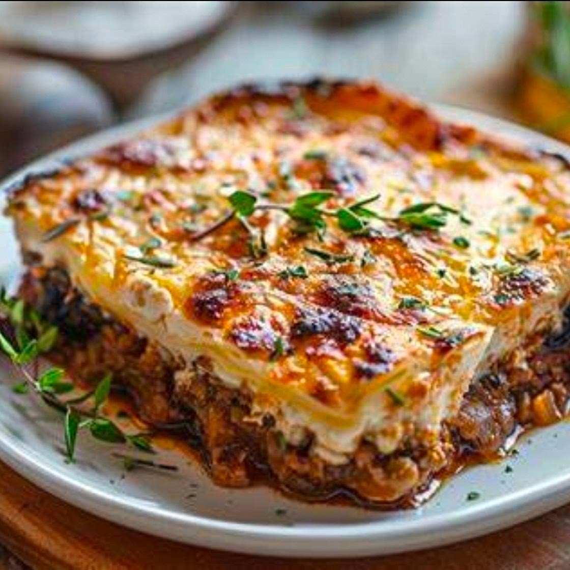 Light Mediterranean Moussaka (No Tomatoes)