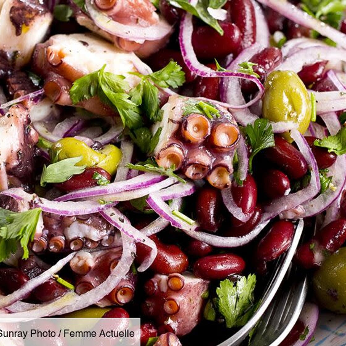 Poulpe aux haricots rouges