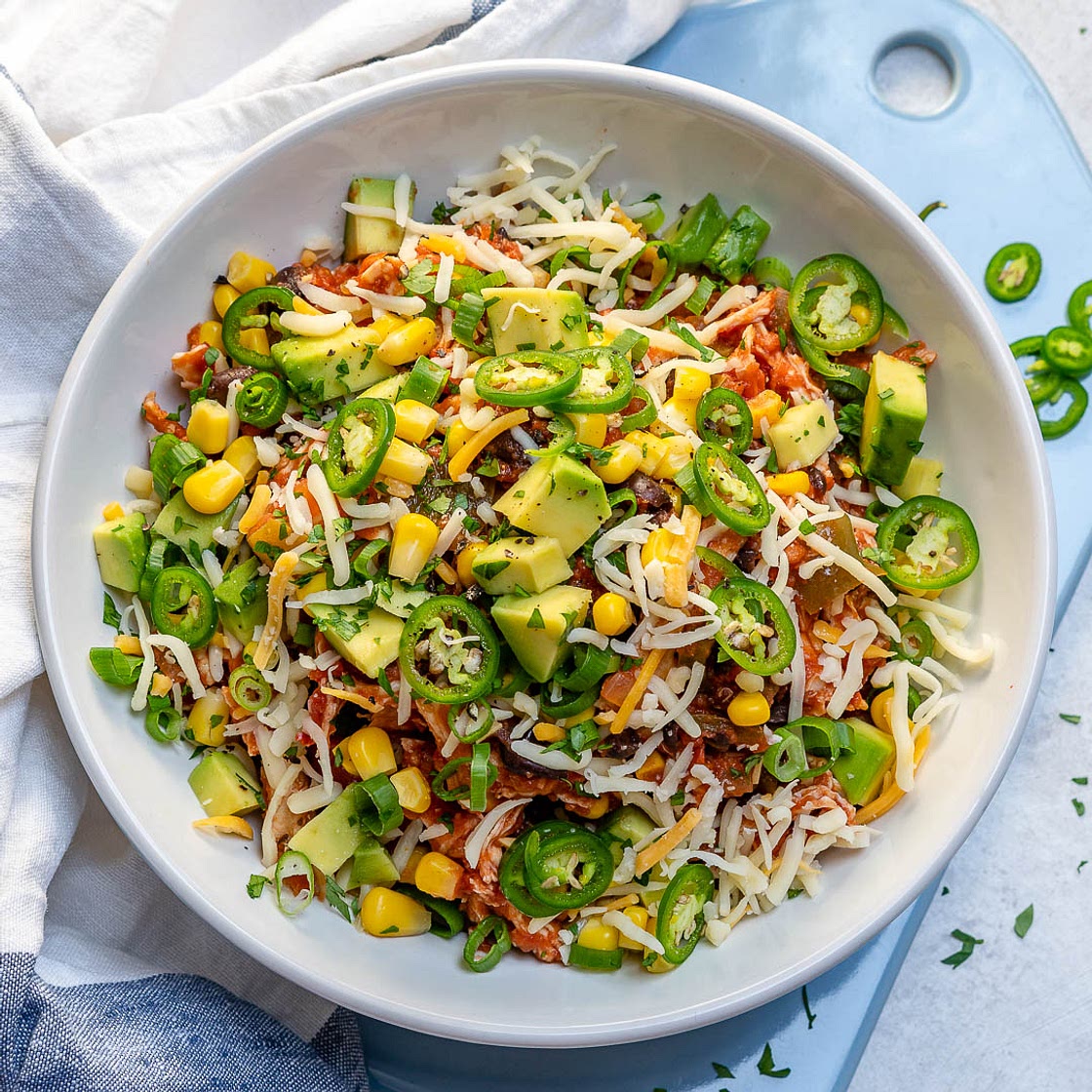 Clean Eating Crockpot Mexican Chicken Bowls!
