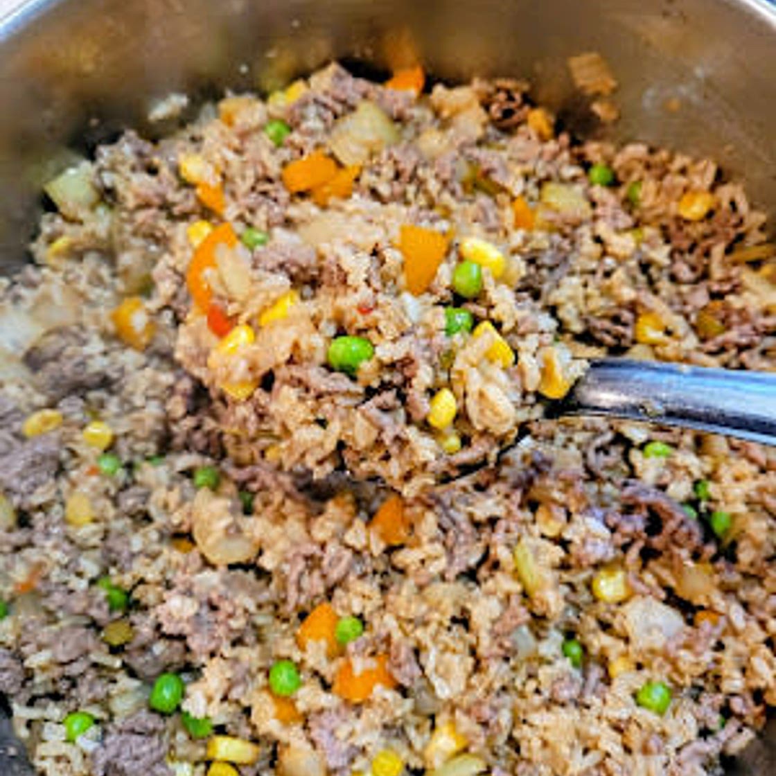 Onion Beef Fried Rice