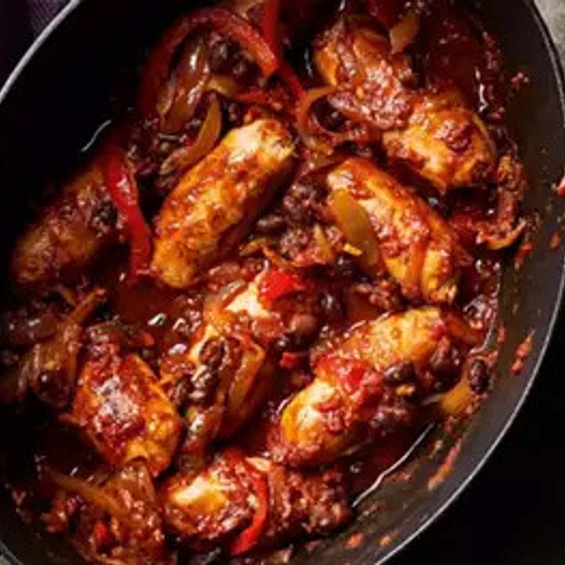 Sausage, beer & black bean chilli