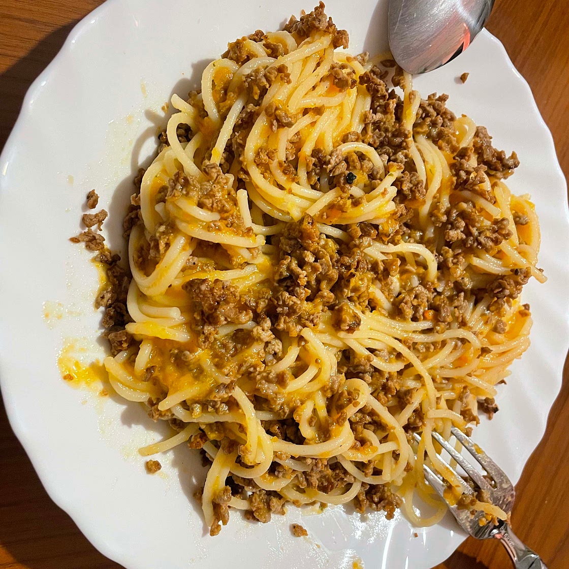Kürbis Hackfleisch Pasta