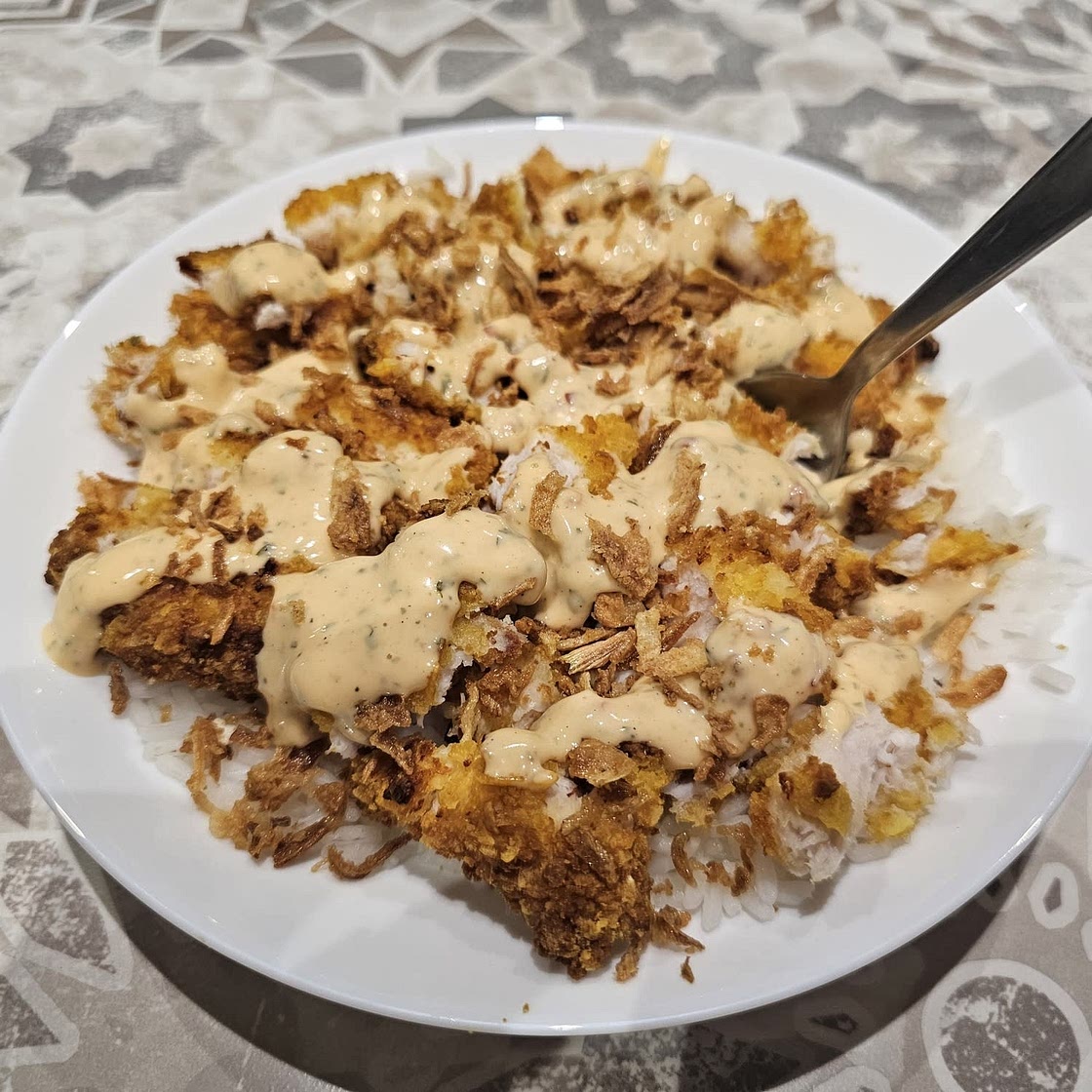Riz Poulet crousty