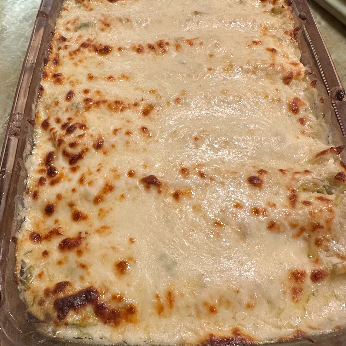 Creamy White Chicken Enchiladas