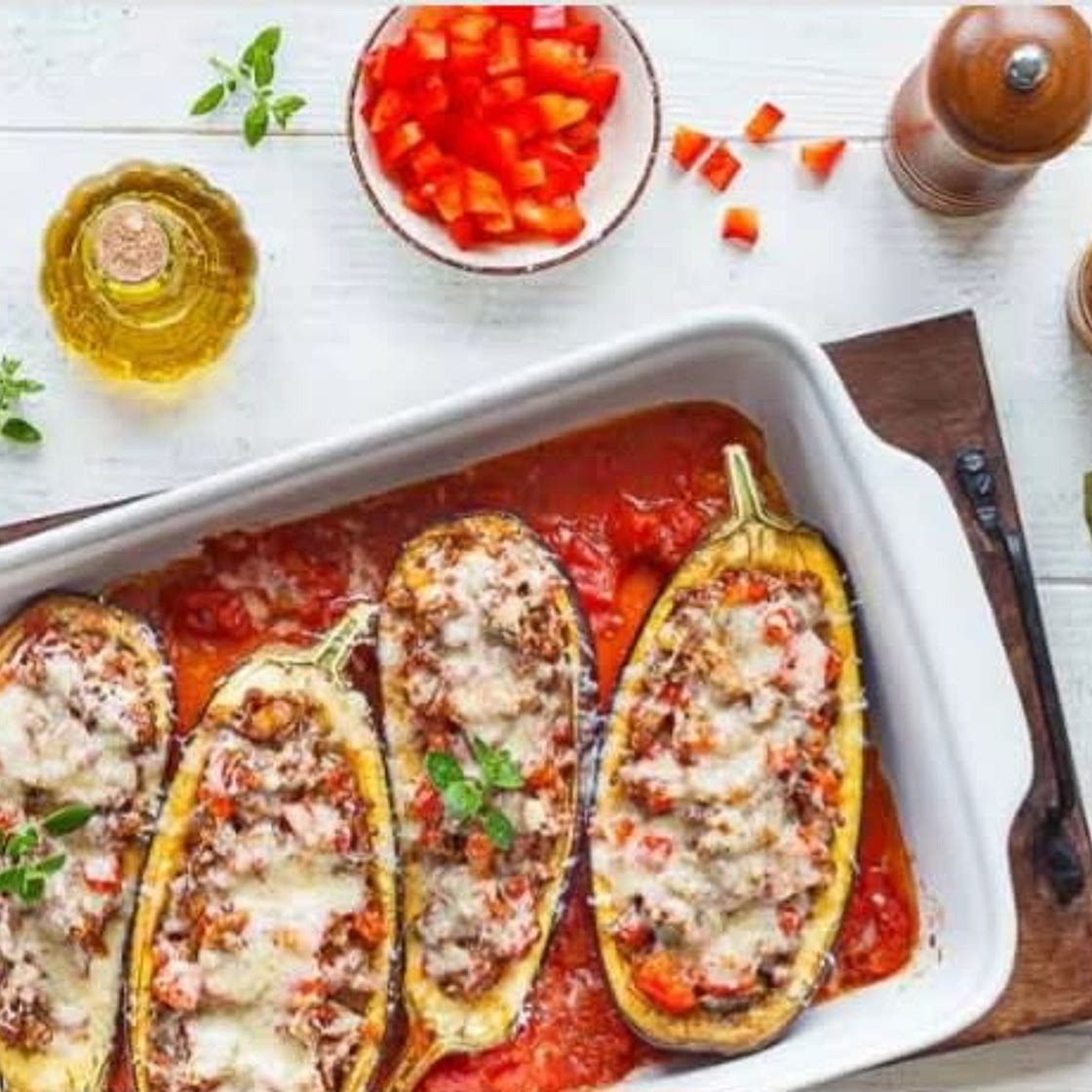 Gefüllte Auberginen