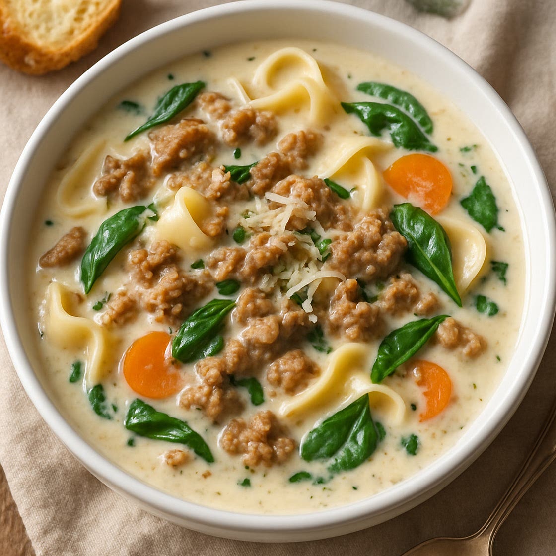 Alfredo Lasagna Soup