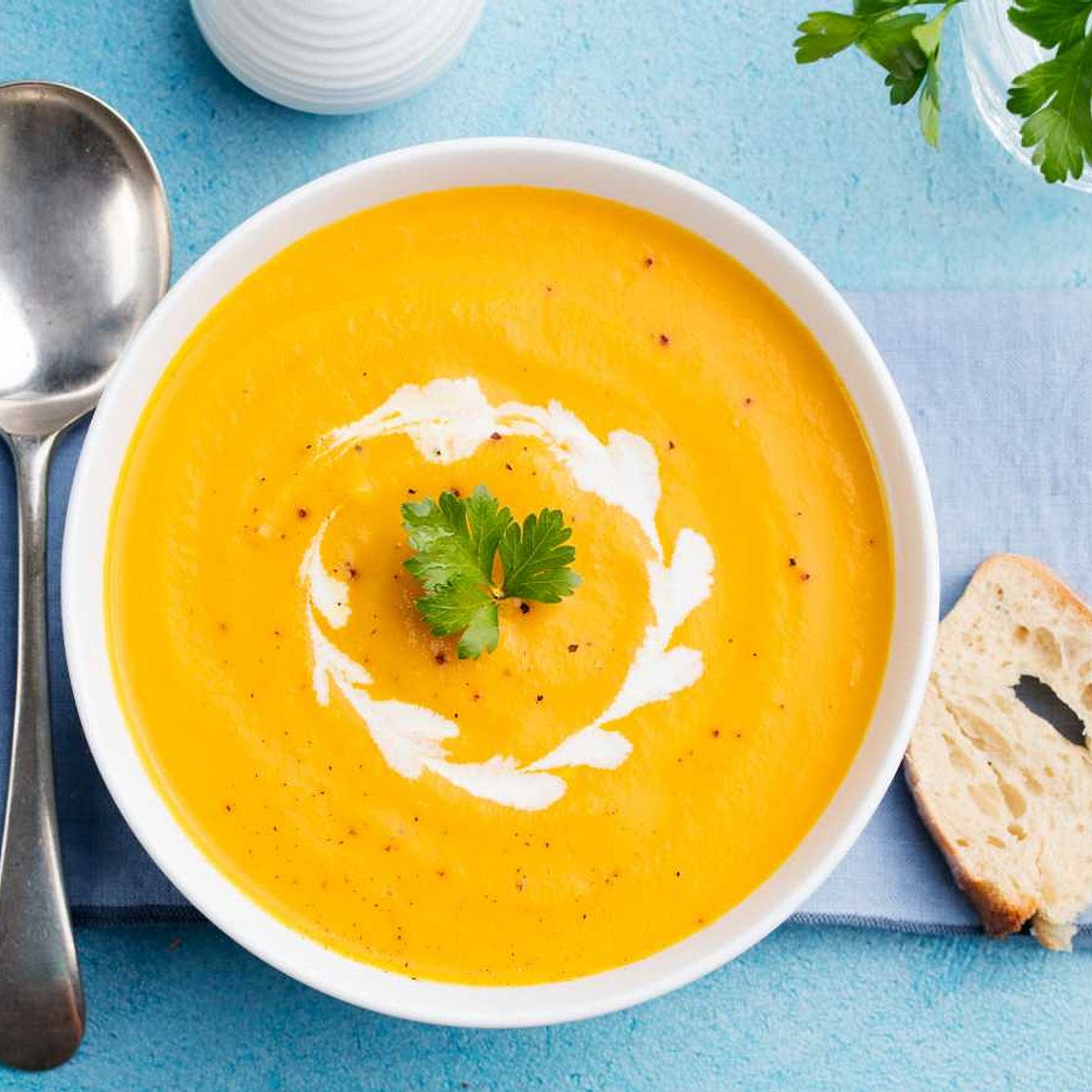 Crema de calabaza y coco