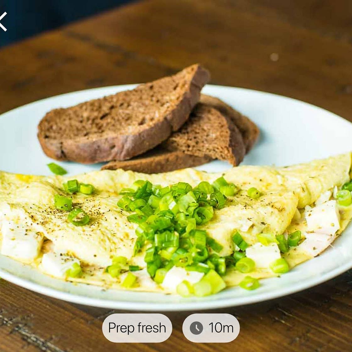 Simple Feta & Green Onion Omelet