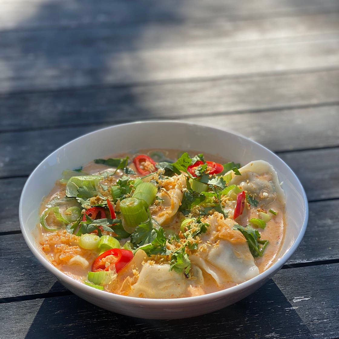 Red Curry Dumpling Soup
