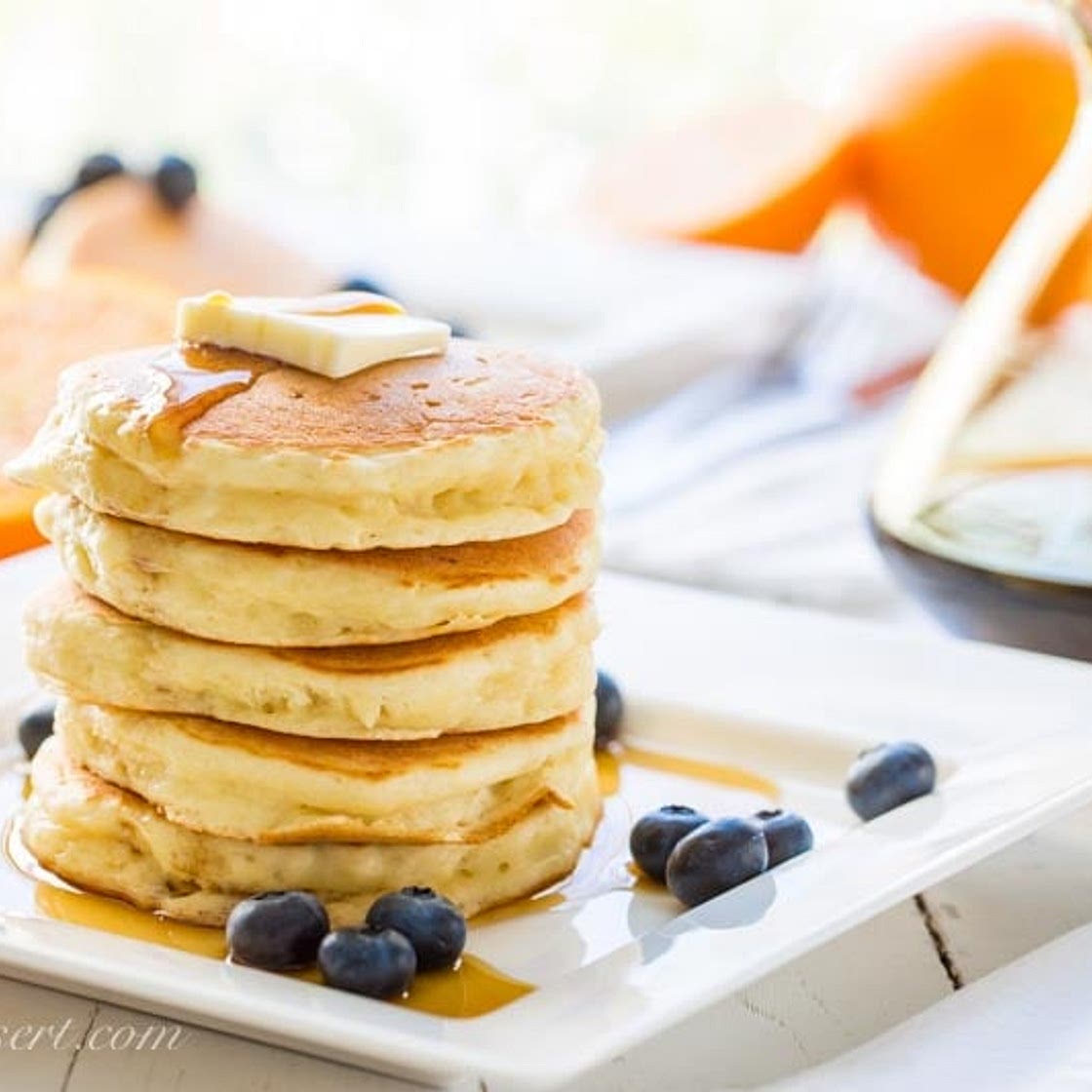 Light & Fluffy Ricotta Pancakes