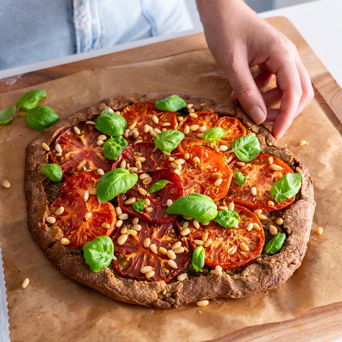 Pesto Tomato Spelt Galette