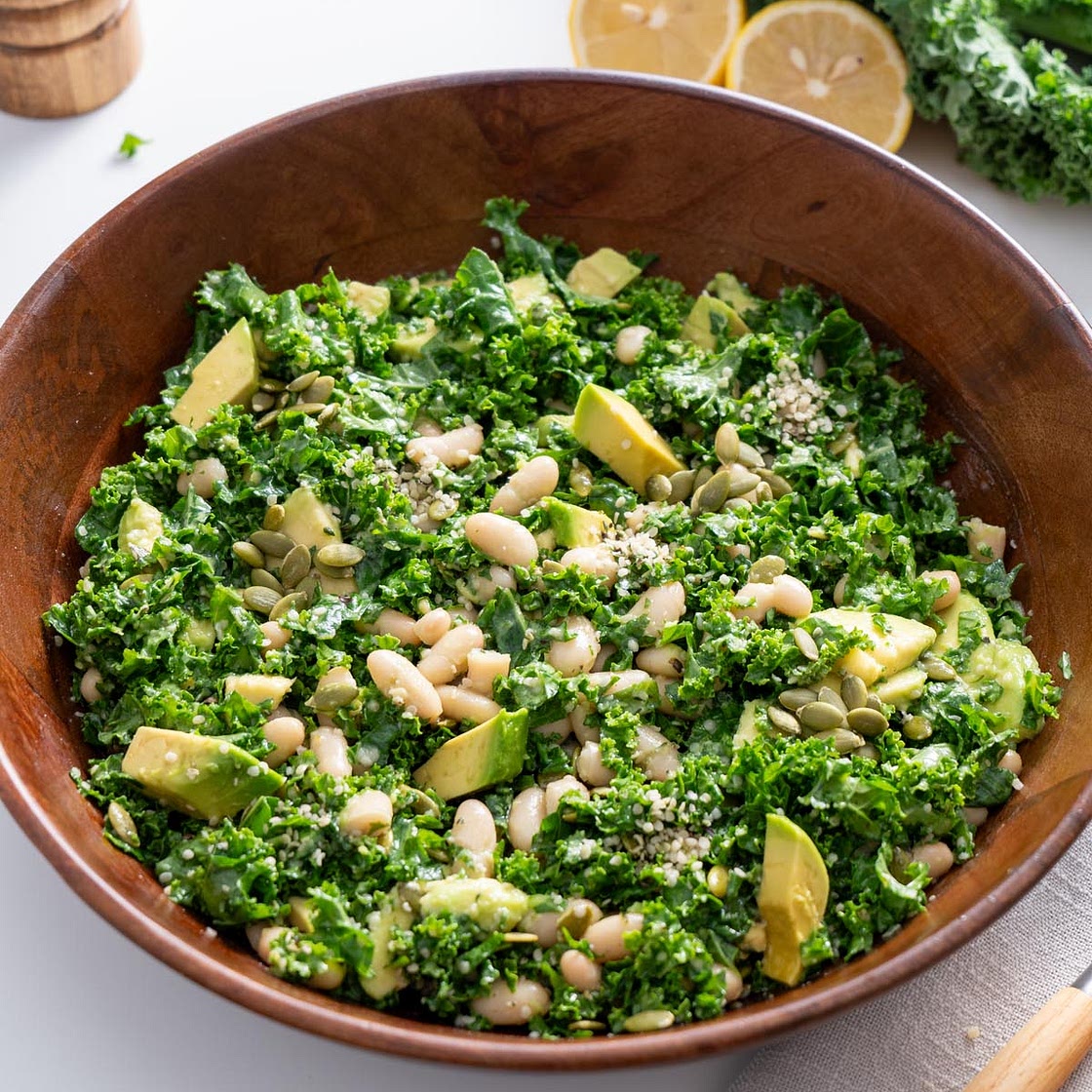 Erewhon-Style Kale and White Bean Salad