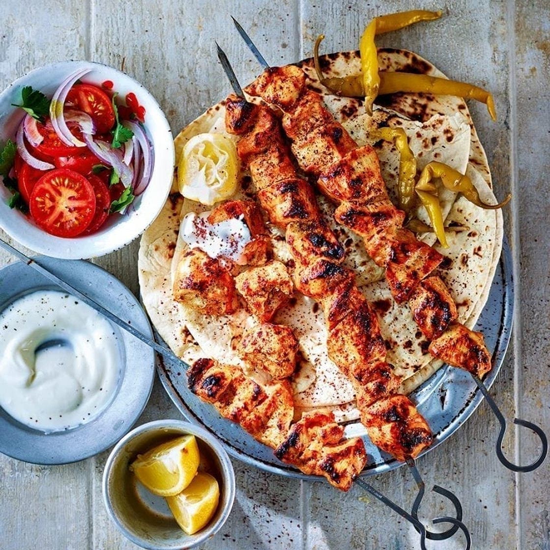 Turkish chicken shish kebab