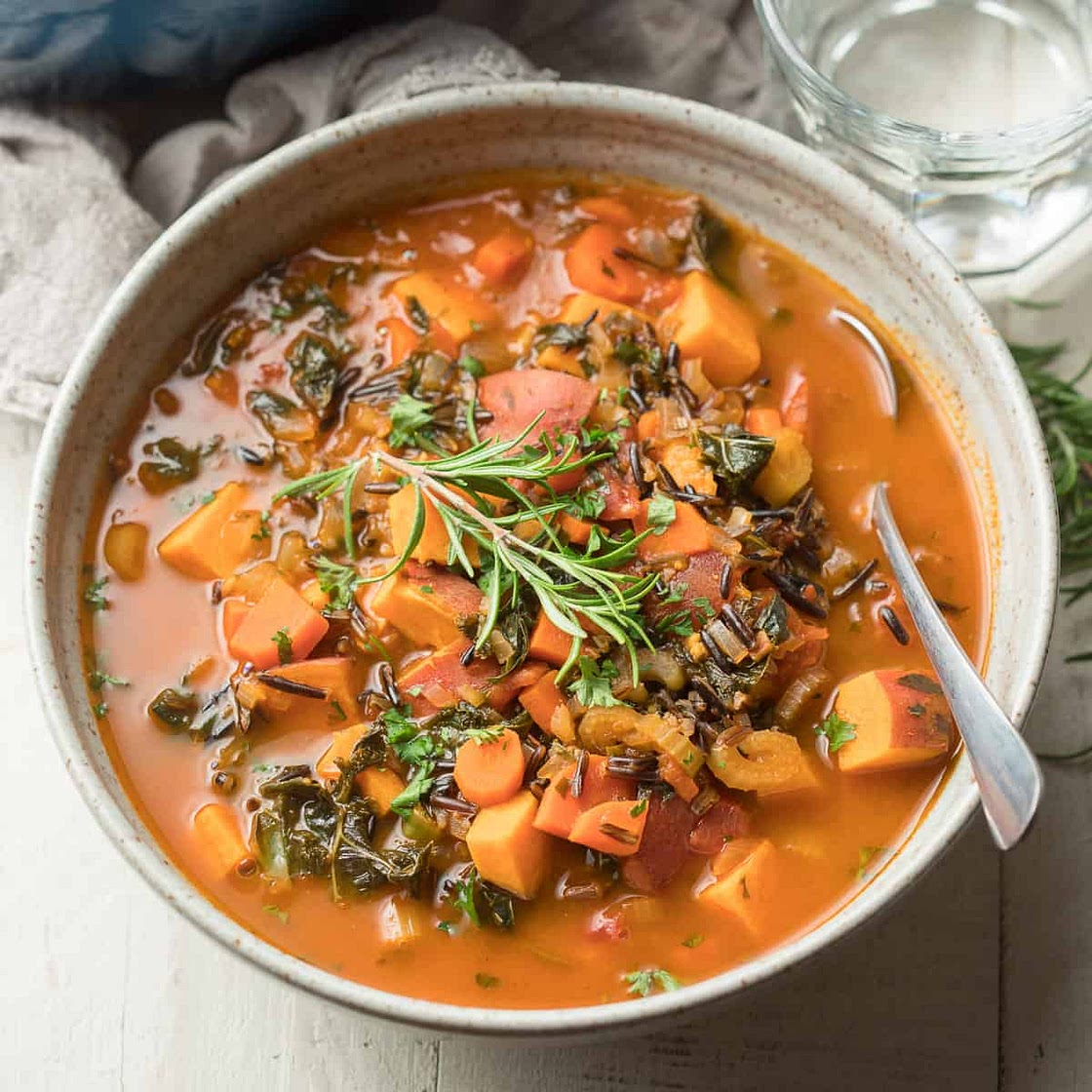 Hearty Vegan Vegetable Wild Rice Soup