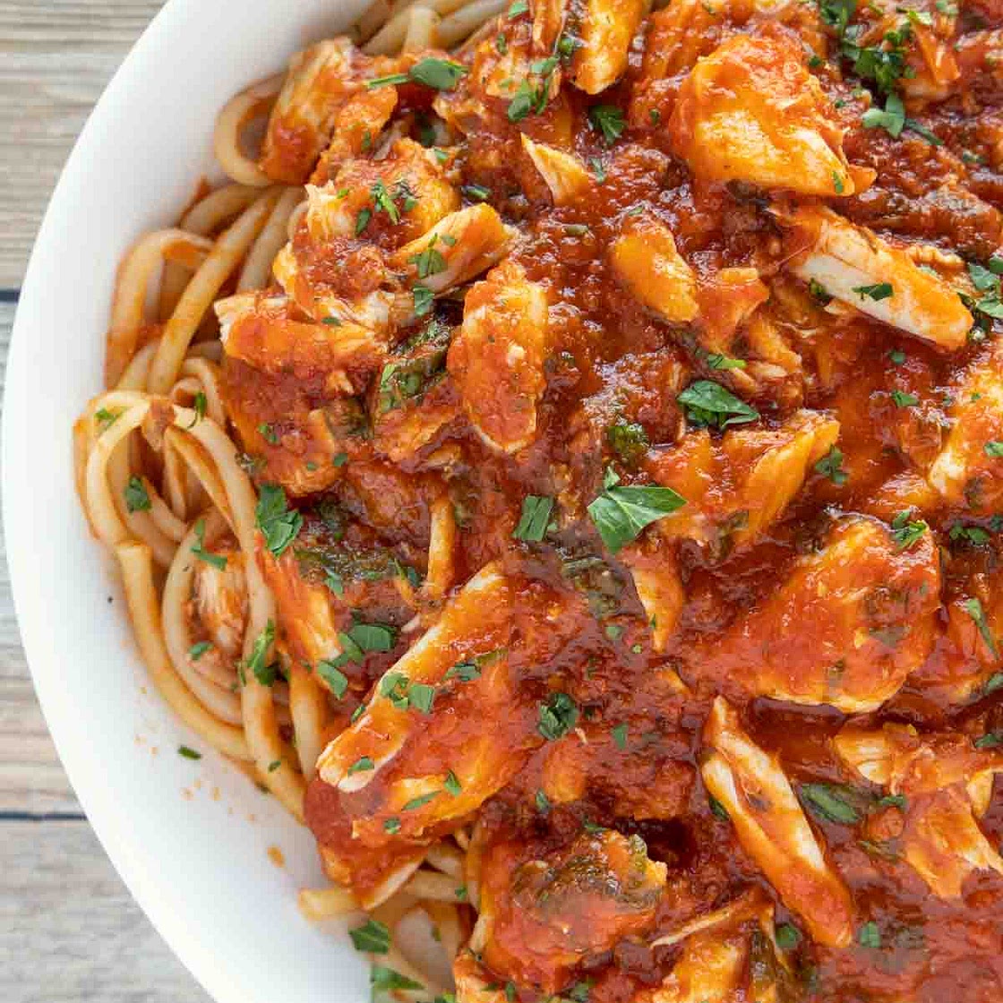 Easy Pasta with Red Crab Sauce