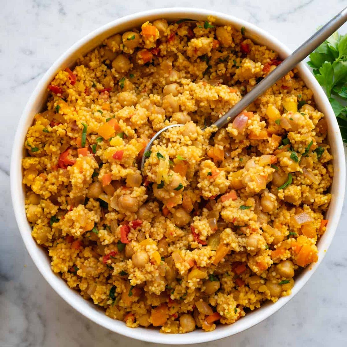 One-Pot Moroccan Couscous with Chickpeas Recipe