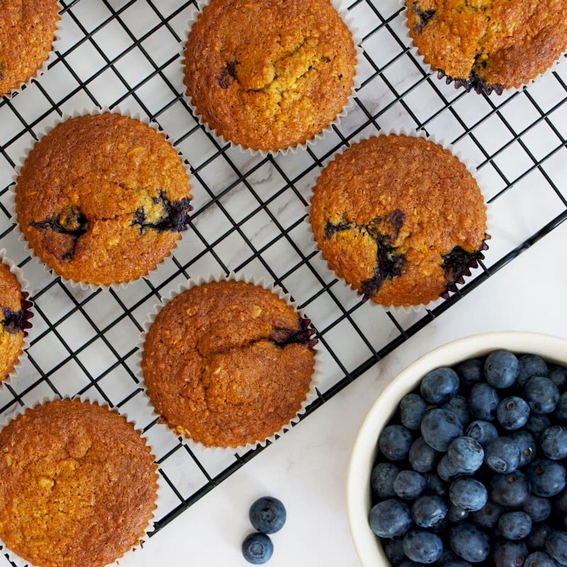 Whole Grain Blueberry Muffins